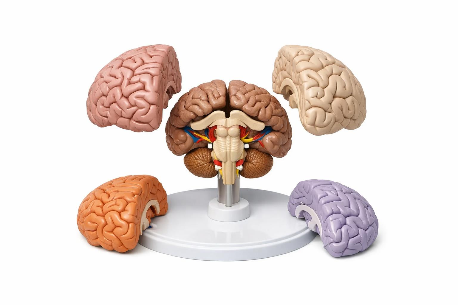 Model anatomiczny mózgu z rozdzielanymi płatami